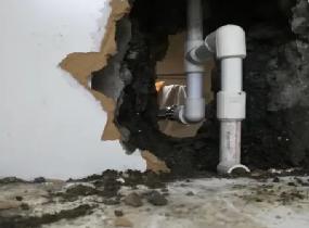 新建厨房下水管道漏水检测